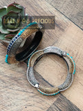 Scallop design dual tone GS bangles