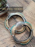 Scallop design dual tone GS bangles