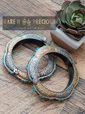 Scallop design dual tone GS bangles
