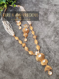 Silver foil pendant necklace