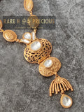 Silver foil pendant necklace