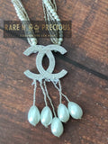 Beads necklace with CZ pendant