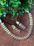 Leaf pattern kundan necklace