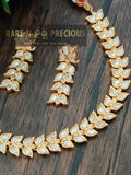Delicate leaf design kundan set