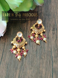 Faux Ivory hasli with chandbali design