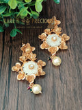 Beautifully carved faux ivory hasli with carved flower pendant