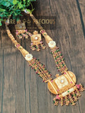 Beautifully carved faux ivory pieces in long chain