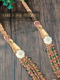Beautifully carved faux ivory pieces in long chain