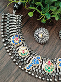 Fusuion dual tone silver look alike set