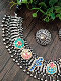 Fusuion dual tone silver look alike set