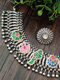 Fusuion dual tone silver look alike set