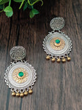 Fusion dual tone silver look alike set with matching earrings