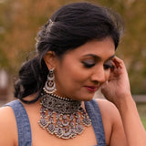 Stunning victorian finished GS choker with CZ accents