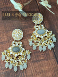 Tyaani inspired earrings with carved stone