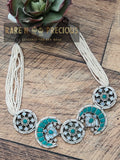 Jadau kundan necklace with seed pearls