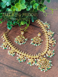 Delictae guttu set with green onyx beads