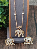 Delicate pachi elephant pendant set